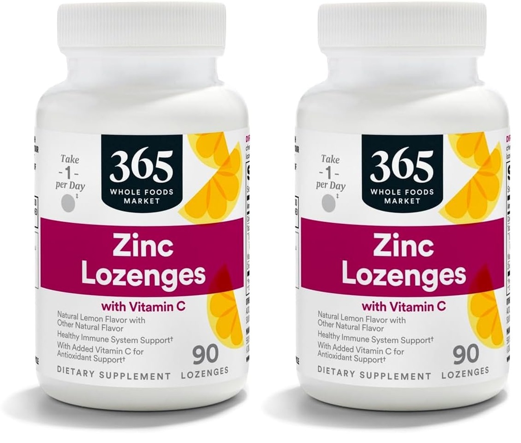 365 von Whole Foods Market, LOunceenges Zink Vitamin C, 90 Count (Pack von 2)