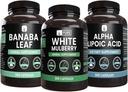 PURE ORIGINAL INGREDIENTS White Mulberry, Alpha Lipoic Acid, Banaba Capsule Bundle (365 Kapseln), Pure & Undiluted, Lab Verifiziert