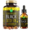 Maju Superfoods Black Seed Oil 2 oz und Black Seed Öl Kapseln Bundle
