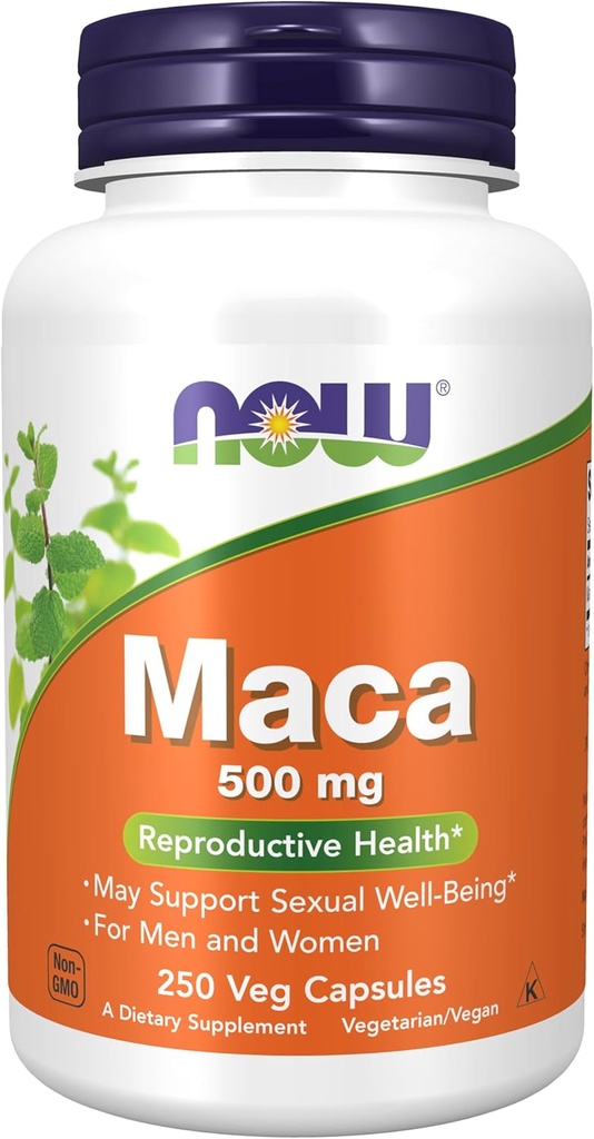 NOW Foods Maca Capsule, 500 mg, 250 Conte (Pacchetto di 1)
