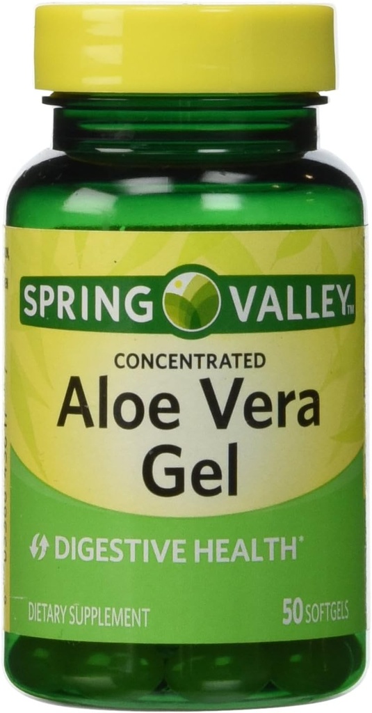 Aloe Vera Gel 25 mg, Concentrated Extract, 50 Softgels