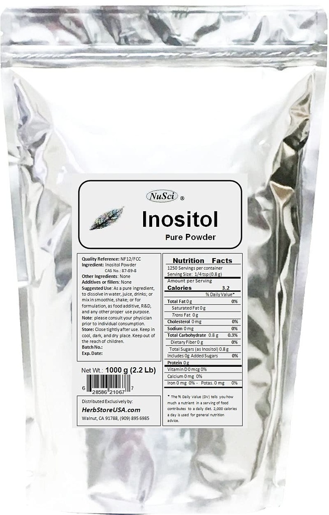 Inositol Bulk Pure Powder 1000g (2.2 lb) NF12 & FCC Qualitätsstandard