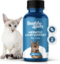 Hepatic Liver Unterstützung für Katzen auflösbar, Homeopathic, Verdauungsfeline-Ergänzung für Leberentgiftung und Nährstoffaufnahme 100% Alle natürlichen, leicht zu geben, frei von Chemikalien oder Additiven, 400 Pillen