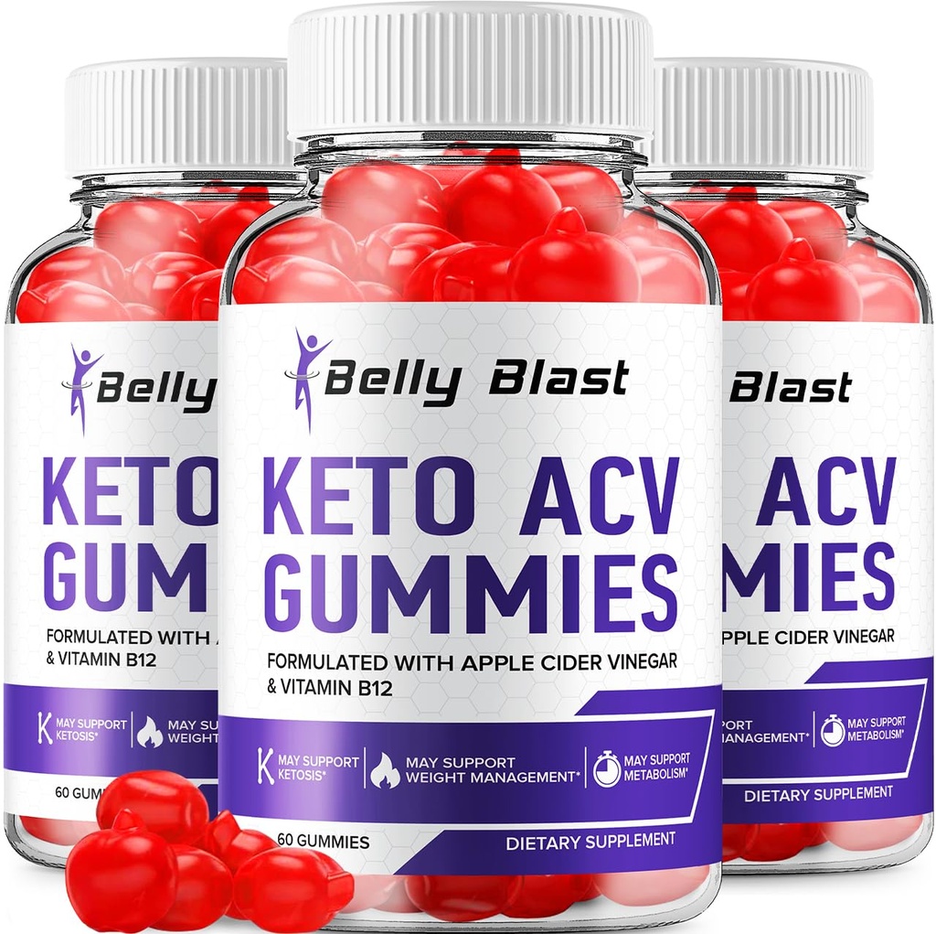 (3 Pack) Belly Blast Keto ACV Gummies - Advanced Formula Belly Blast Keto Plus ACV Gummies Aceto di sidro di mele, Gestione del peso, BellyBlast ACV Supplemento dietetico Recensioni Uomo Donne (180 Gummies)