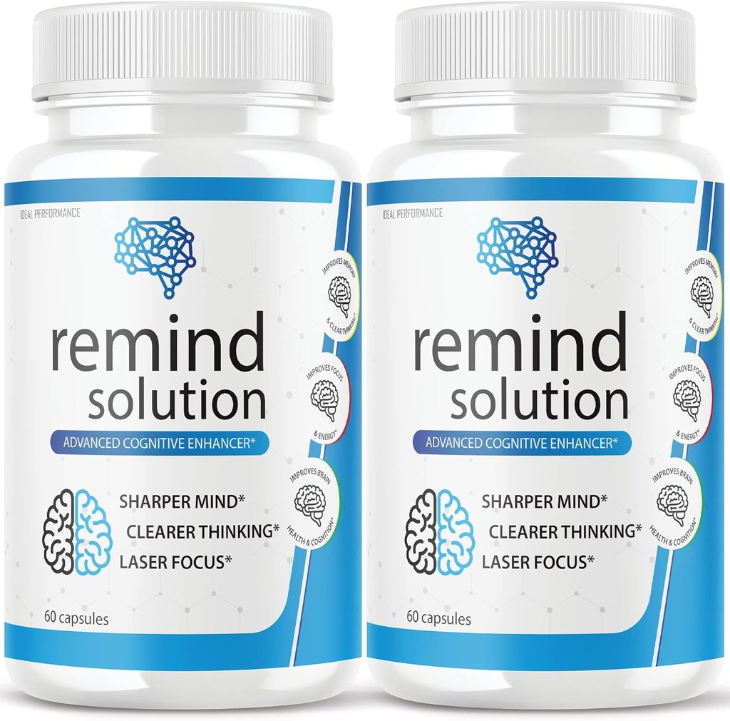 (2 Pack) Soluzione di memoria per la funzione di salute del cervello cognitivo avanzato di memoria Focus Max Concentrazione Richiamo Supplemento (120 capsule)