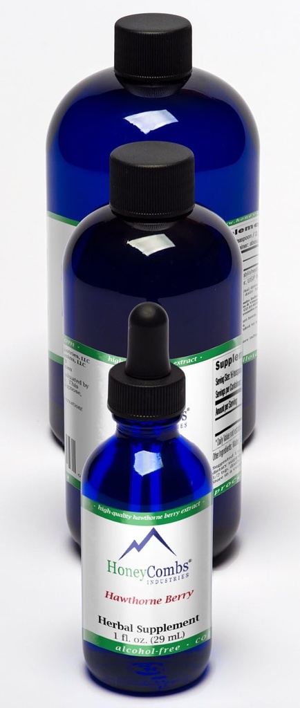HoneyCombs 8oz. Hawthorne Berry – supporte le système circulatoire, le cœur et plus – Extrait liquide
