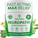 Crema di sollievo dal dolore di neuropatia - Rilievo di dolore di Nerve di massima resistenza per piede, piedi, mani, gambe con Aloe Vera, Arnica, MSM Vitamina B6, e mentolo per il sollievo di veloce azione 3oz