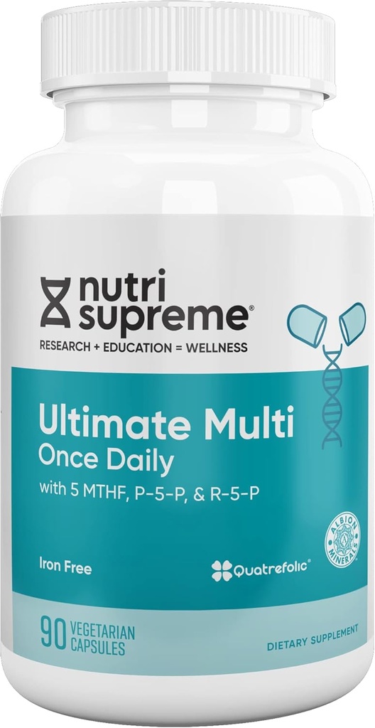 Nutri Supreme Ultimate Multivitamin per uomini e donne, con oltre 20 vitamine e minerali, supplemento nutrizionale giornaliero per il supporto immunitario, Kosher, alimentazione vegetariana di 90 giorni