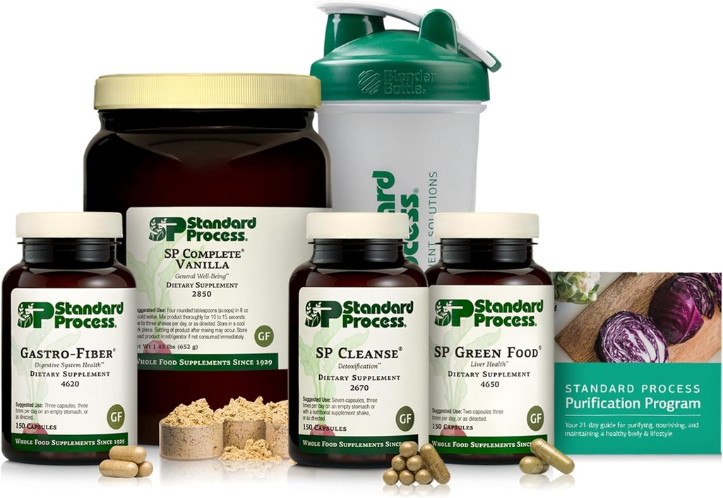 Trousse de purification standard avec SP complète - Détox et soutien du foie - Trousse de fibres alimentaires complètes pour maintenir un corps en santé - Programme de 21 jours - Vanille