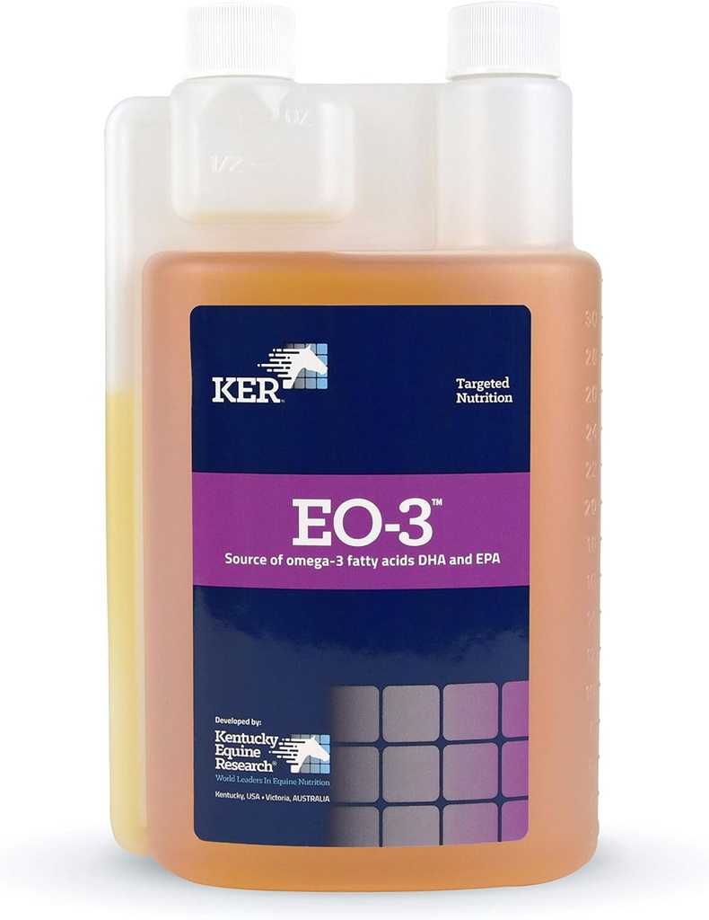 Kentucky Equine Research OO-3: DHA et EPA Omega-3 Supplément acide gras, 32 oz (32 portions)