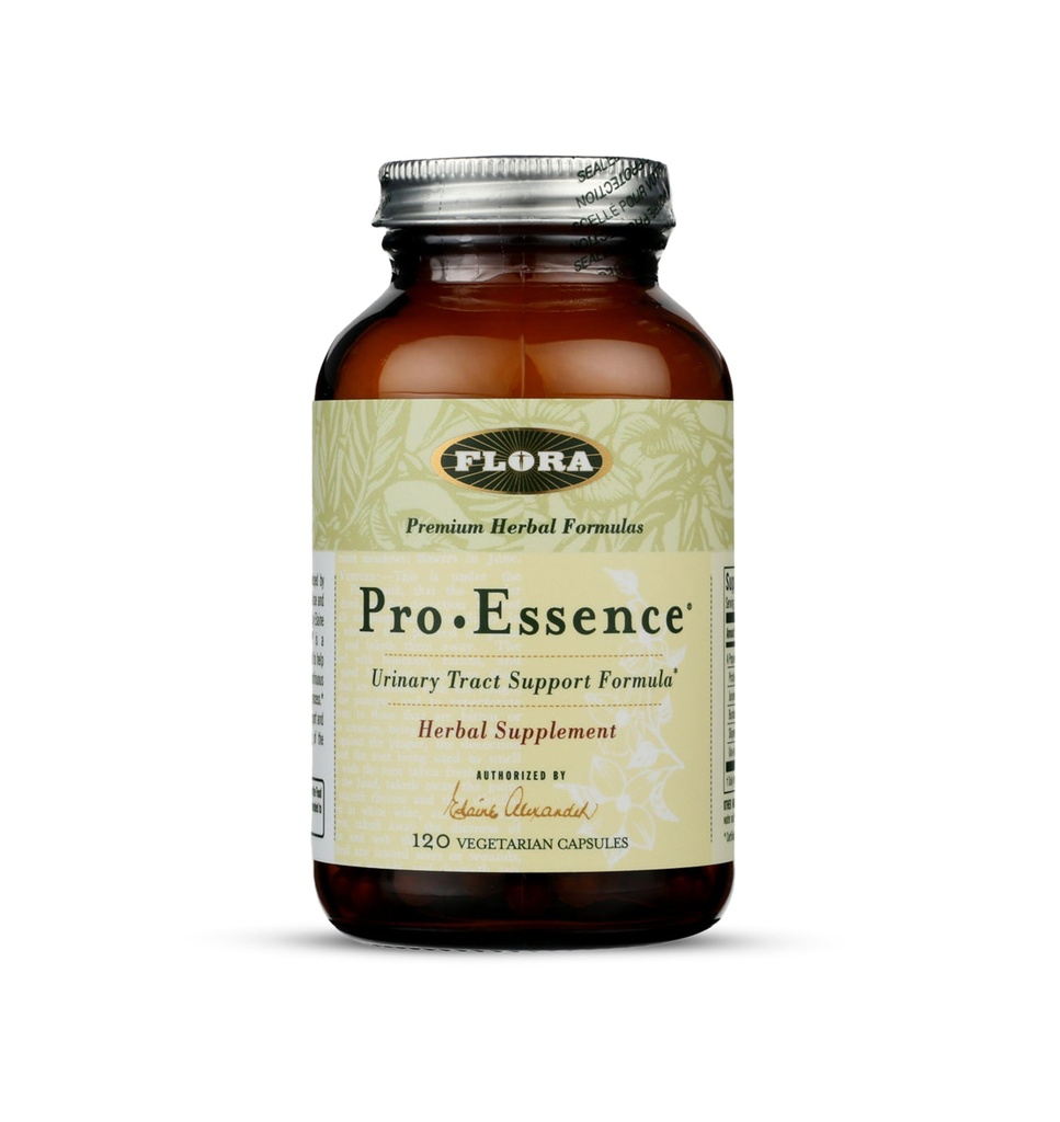 Flora - Supplément à base de plantes - Pro-Essence, Frêne piquant, Berry de Junner, Root de Burdock, Orme slippery, Vegan, 120 Capsules