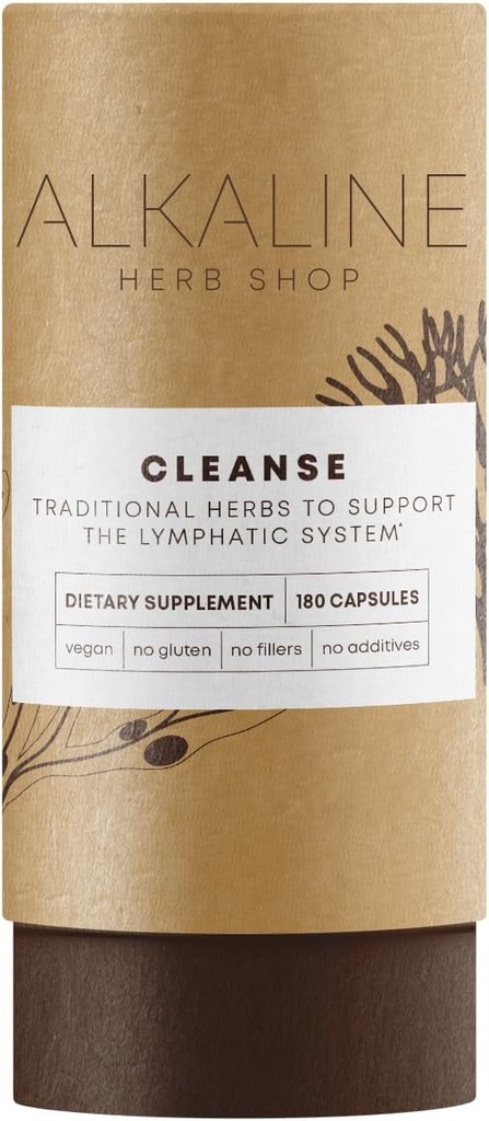 Alkaline Kräuter Shop Saubere Ergänzung 180 Kapseln (Happy Lymphe)