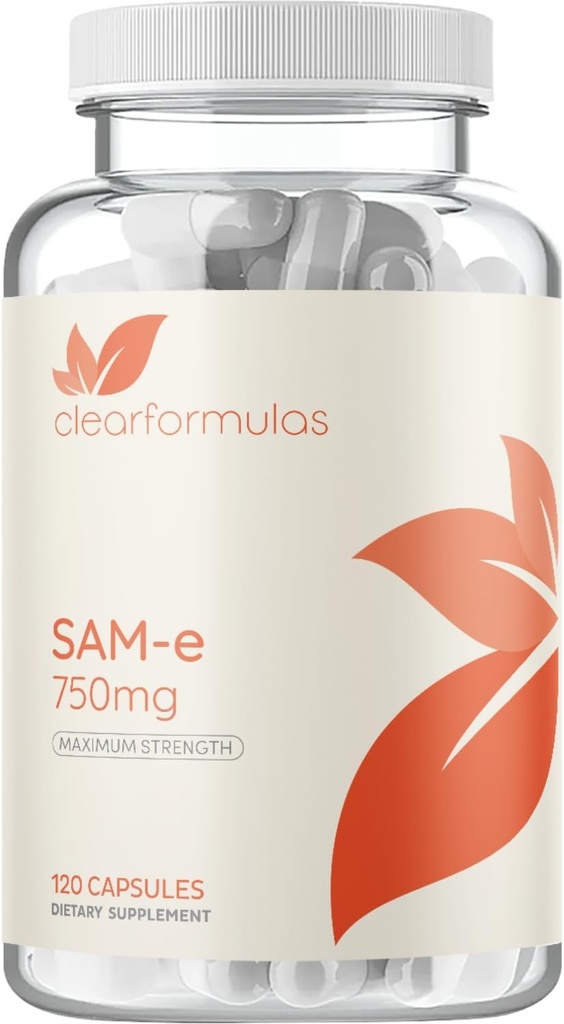 Bioactive SAM-e 750mg - High Strength SAM-e Ergänzung mit biologisch aktivem S,S Form für Leber- und Moodunterstützung - Vegan Non-GMO Konservierungsfrei - Made in the US (120 Kapseln)