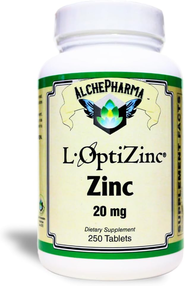 AP L-OptiZinc® 20mg (The Original 1:1 Complex of Zink Bound to 100% Natural methionine) (250)