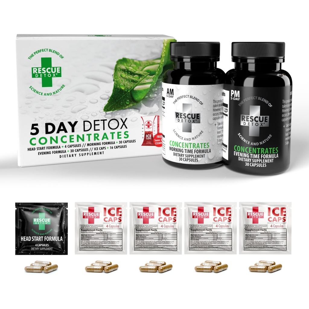 Rescue Detox 5 Day Detox Concentrati +Plus | Rimuove permanentemente tutte le tossine
