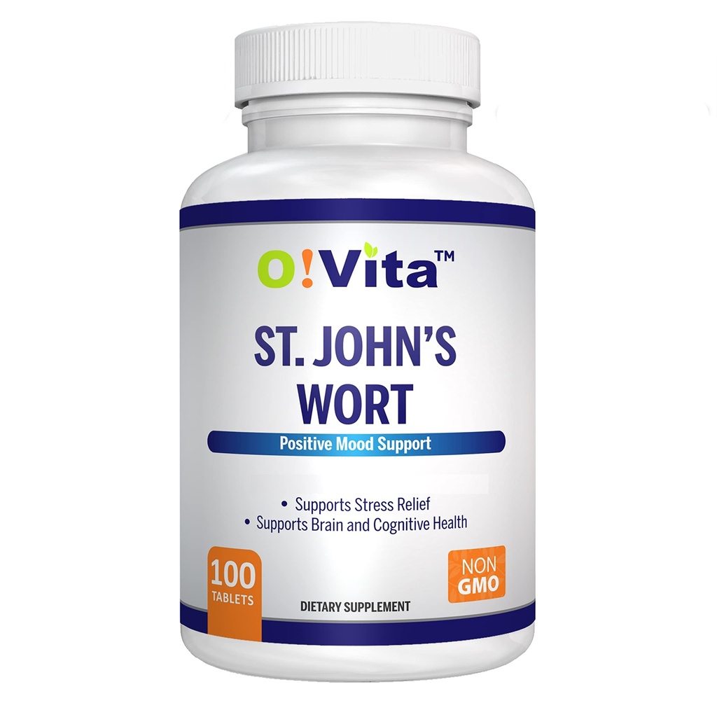 St. John's Wort 500mg (Tablets), Formulazione Herbal, Vegan, Non-GMO, Fino a 100 giorni di fornitura