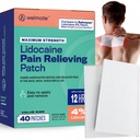 WELMATE Pain Patches massima resistenza lidocaina 4% Topical Numbing Analgesico – lidocaina Patches per Nerve & Back Pain Relief, Sciatica, Neck Muscle Strain, ginocchio, Giunto spalla, Hip, Piede (40ct)