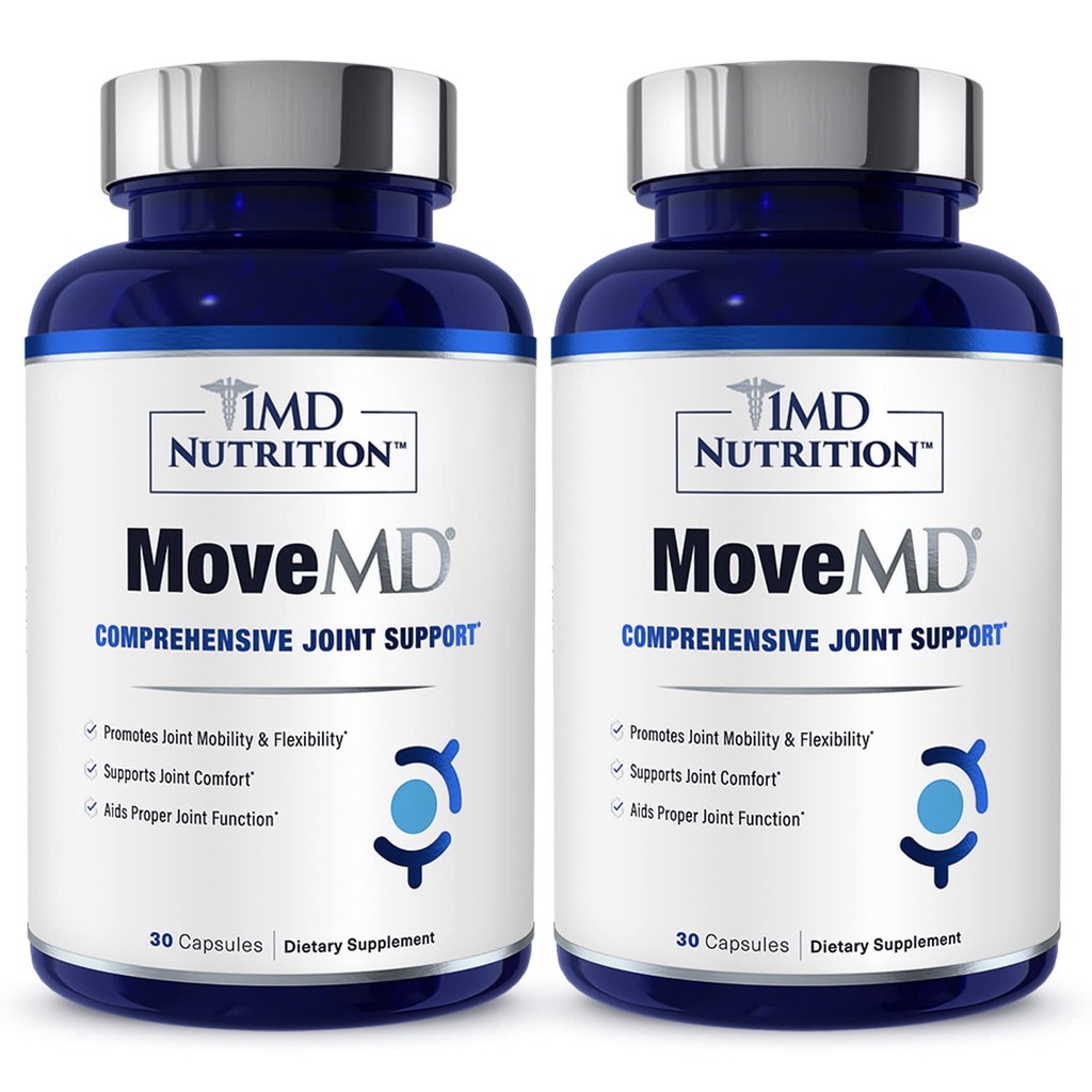1MD Nutrition MoveMD - Supplément santé mixte - Doctor Formulé avec collagène, astaxanthine et plus de 30 capsules (2-pack)