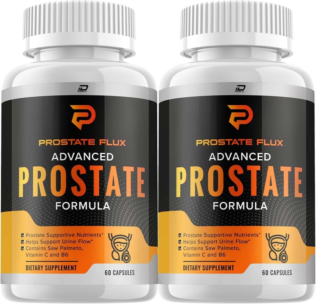 ProstateFlux Advanced Formula Capsules, ProstateFlux Wellness Formel, Komplette Unterstützung von normalen Blasen und Funktionen, Prostate Flux Bewertungen (2 Packungen - 120 Kapseln)