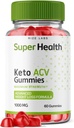 rize labs - Super Health Keto ACV Gummies - Advanced Weight Loss Formula für Belly Fat, Apple Cider Essig Superhealth Gummy Supplement (60 Gummis)