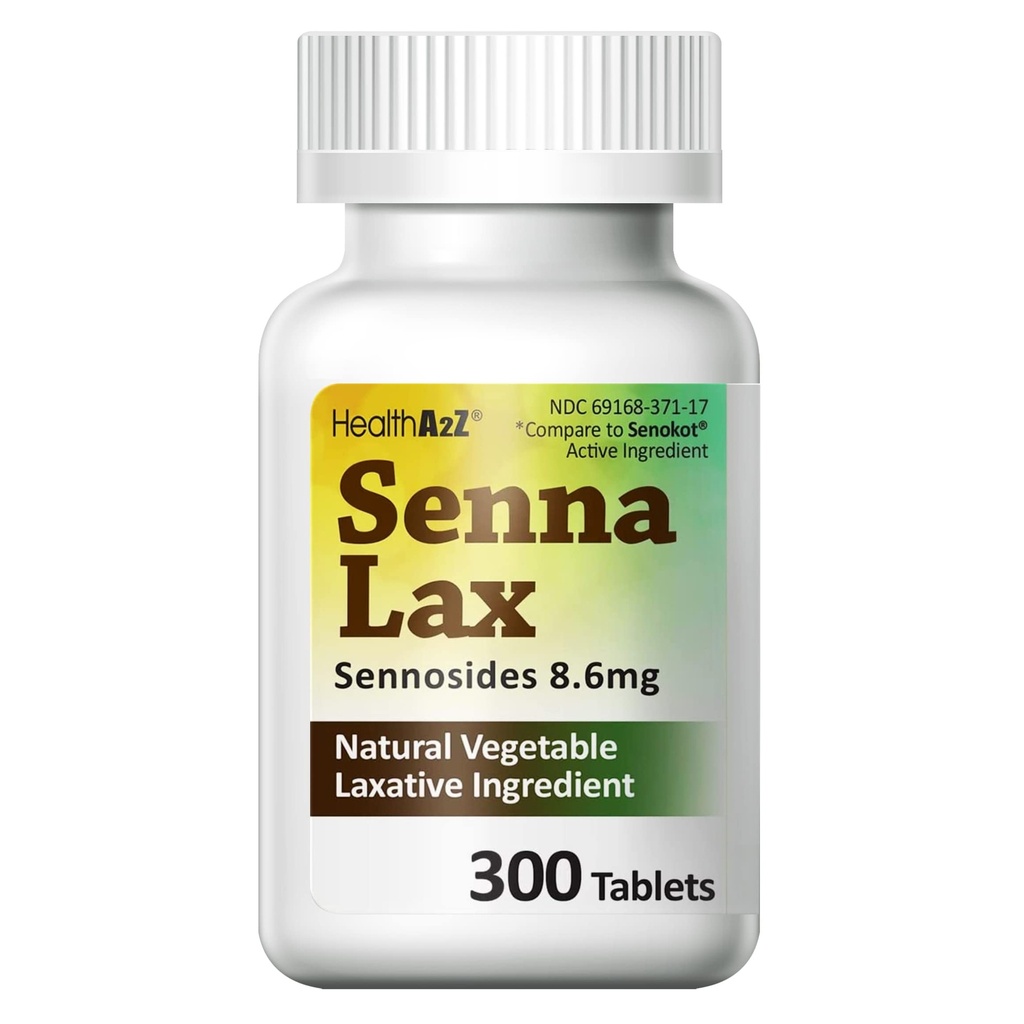 HealthA2Z® Senna Laxative | 300 Count | Sennoside 8.6mg | Natürliche Gemüse | Laxative Zutaten | Overnight Relief | Bowel Movement | Relief from Constipation