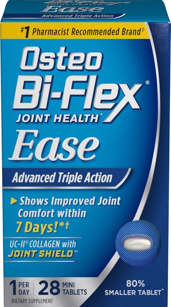 Osteo BiFlex Un par jour, Soin de santé conjoint, triple action avancée, 28 mini comprimés