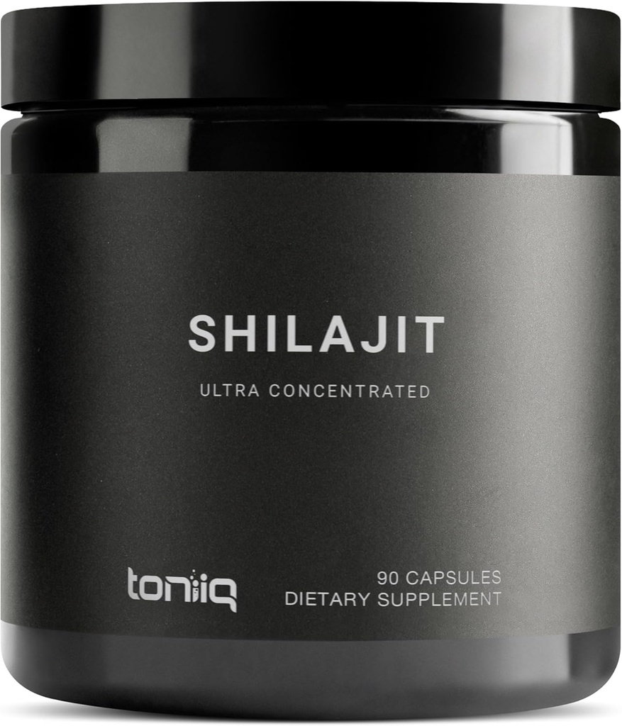 Toniiq Ultra Concentrated 40% Fulvic Acid Shilajit für Männer - Pure 10:1 Extrakt-Dritte Partei getestet 10x Potency Capsules- High in Potency and Trace Minerals - Made in GMP Certified Facility