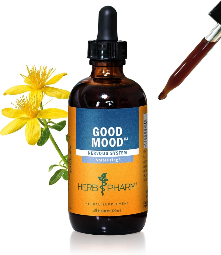 Herb Pharm Good Mood Liquid Herbal Formula con St. John's Wort for Healthy Emotional Balance - 4 oncia