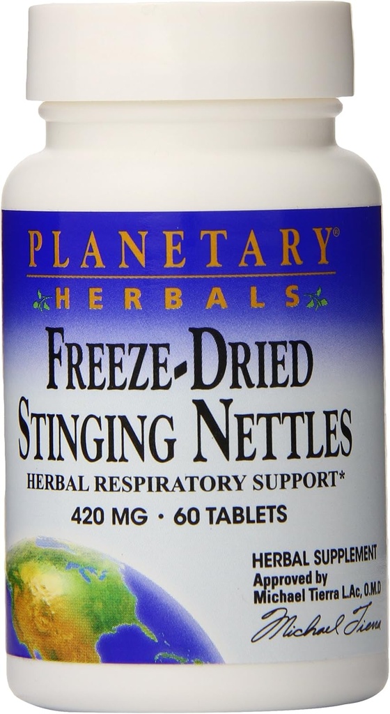 Planetary Herbals Freeze Dried Stinging Nettles Tablets, 60 Count