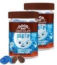 Buona giornata Melatonina al cioccolato per bambini [2 Pack] - Fair Trade Cioccolato non OGM con camomilla e melatonina 1 mg - Melatonina Toddler, Bambini aiuti naturali per il sonno per età 3 e su