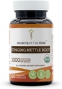 Secrets of the Tribe Sting Nettle Root 60 Kapseln, Hergestellt mit Gemüsekapseln und USDA Organic Sting Nettle Urtica Dioica Respiratory and Urinary System Health (60 Kapseln)