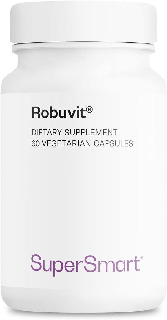 Supersmart Robuvit (Estratto di legno di quercia francese) 200mg al giorno - Supplemento di energia & Antiossidante | Non-GMO & Gluten Free - 60 capsule vegetariane