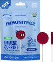 Immuniteez Lollipops bio pour les enfants - Soutien immunitaire avec vitamine C, D, E, zinc et miel biologique - Vitamines sans gluten pour enfants - 10 Count Bag