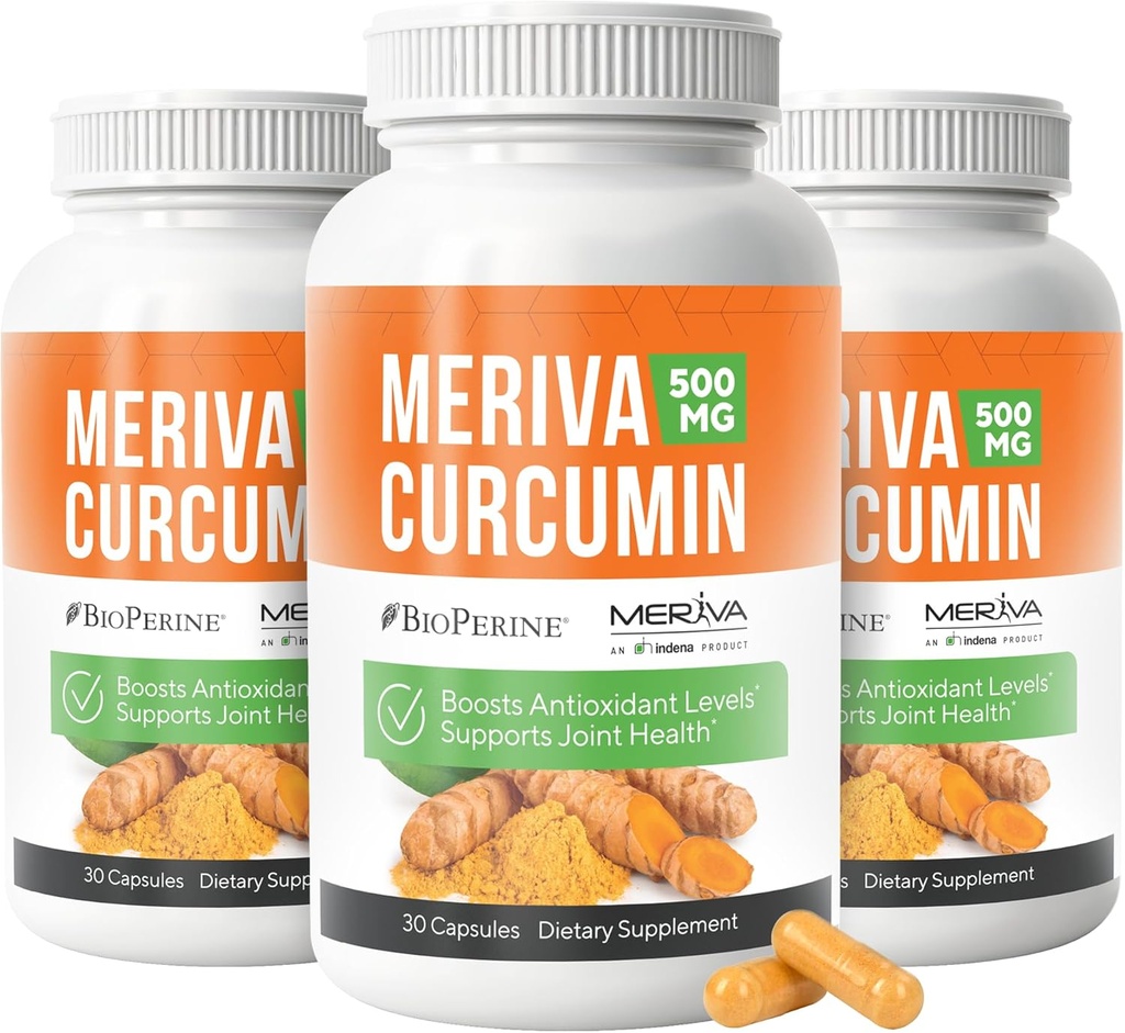 NERVE RENEW Meriva Curcumin with Black Pepper and Bioperine - Antioxidant Boost Nerve Support Supplement - 3 Pack