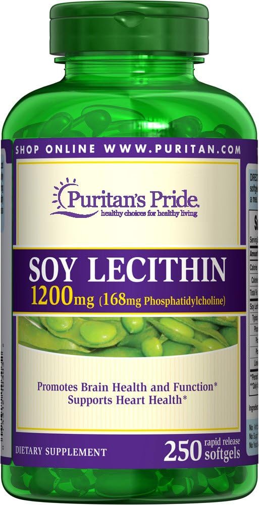 Lecitina di soia Pride di Puritan 1200 mg 250 softgels di rilascio rapido