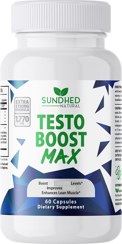 Testo Boost Max - Natürliche Stamina Booster für Männer – Fortified Natural Energy, Stamina und Stärke Booster