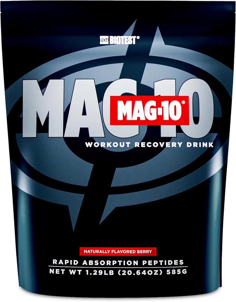 Biotest MAG-10 Post-Workout - 2X Muscle Gains, 15 Portionen - 20g Di/Tri-Peptides, 7g HBCD, 3.5g Isomaltulose - Berry