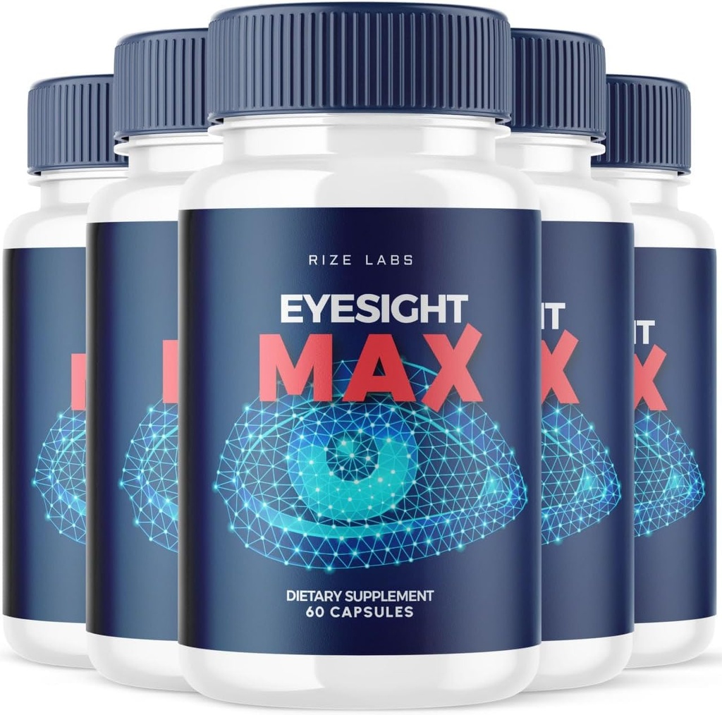rize labs Eyesight Max Vision Supplement, All-Natur-Kapseln für die schnelle Verbesserung der Gesundheit und bessere Fähigkeit, Fokus zu nehmen, gesunde Augenfunktionen zu unterstützen - Paket von 5(300 Kapseln)