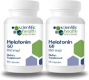 Melatonina 60mg | Melatonina ad alta dosaggi in capsule Easy-to-Swallow | Vegan, Non-GMO & Gluten-Free | Melatonina ad alta resistenza US-Made (2-Pack)