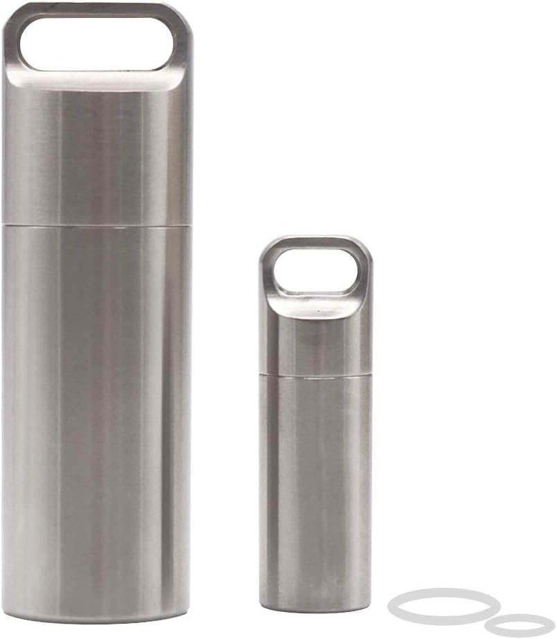 Pacchetto HRX Impermeabile Portachiavi in acciaio inossidabile Portachiavi in acciaio inossidabile, durevole piccolo contenitore portabottiglie per gli uomini borsa tasca esterna EDC Tool Kit