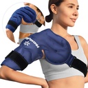 KingPavonini Paquet Ice Ice Pack Rotor Cuff Cold Therapy, Gel Ice Pack réutilisable pour blessures aux épaules, soulagement de la douleur, gonflement, chirurgie des épaules, Tendonite, Bursite, Bleu, Taille moyenne