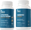 Dr. Tobias Turmeric Curcumin und Liposomal Glutathione - Unterstützt Gelenkgesundheit, Immunfunktion und Haut Vitalität - Vegan, Non-GMO