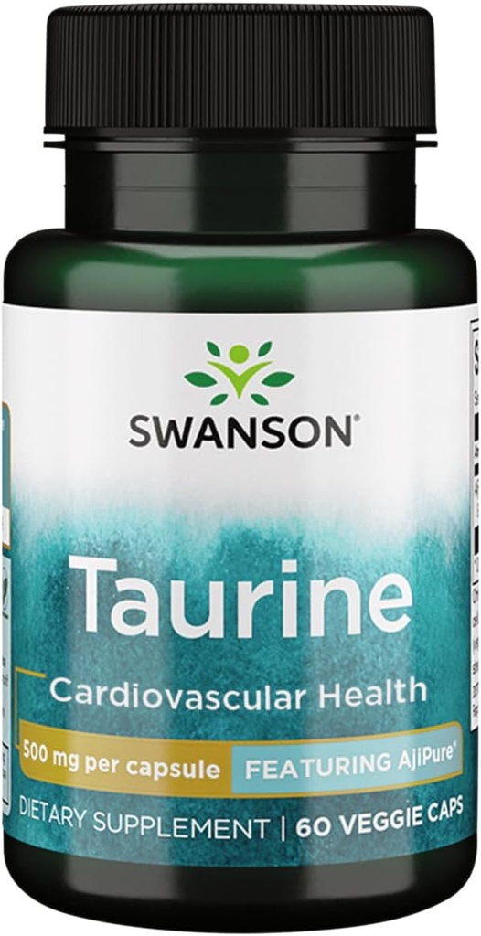 Swanson Amino Acid Ajipure Taurine Pharmaceutical Grade 500 Milligramme 60 Veg Kapseln