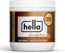Hella Nutrition Goodmorning Caffè Alternativa Caffeina Naturale con Mushroom Coffee Substitute | Protein, Collagen, Vitamine B-12 & D, Elettroliti, & Minerali | Non OGM (20 Serve, Vanilla Latte)