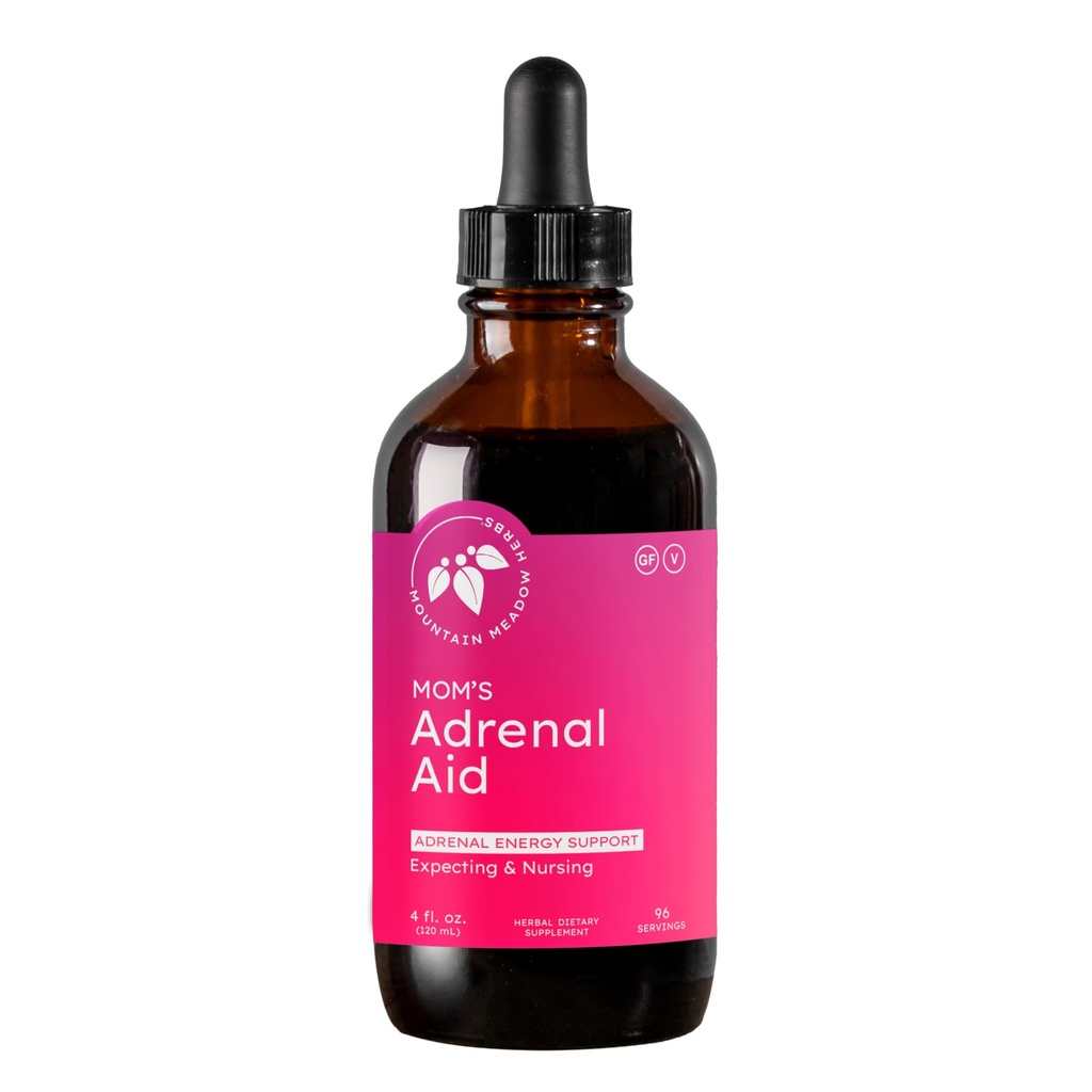 Berg Meadow Kräuter Mutter Adrenal Aid – Flüssige Kräuterergänzung, Natürliche Adrenal Unterstützung für Frauen, sicher für Erwartung & Pflege Mütter, Boosts Energie, Reduziert Fatigue & unterstützt Hormon Balance 4oz