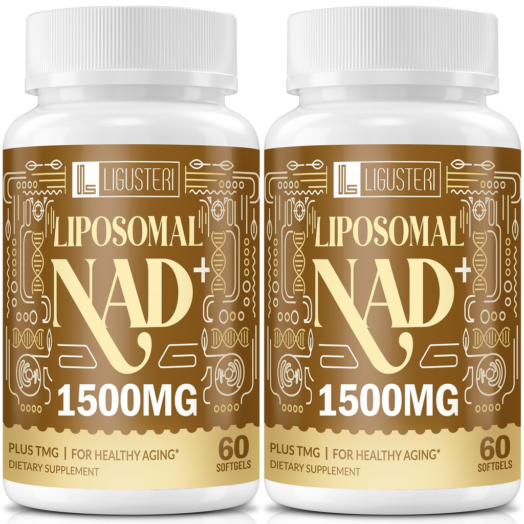 1500 MG Liposomal NAD+, 98%+ Absorption, NAD+ Ergänzung für Frauen und Männer mit TMG, für Aging Defense, Cellular Energy, Heart & Brain Function, Longevity, 120 Softgels