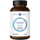 Vitamina Mondo NeuroClear Gold Plus 90 Softgels, Phosphatidylserine, DHA, Ginkgo Biloba, Supporti cervello e messa a fuoco mentale, Rapid-Release, Gluten Free