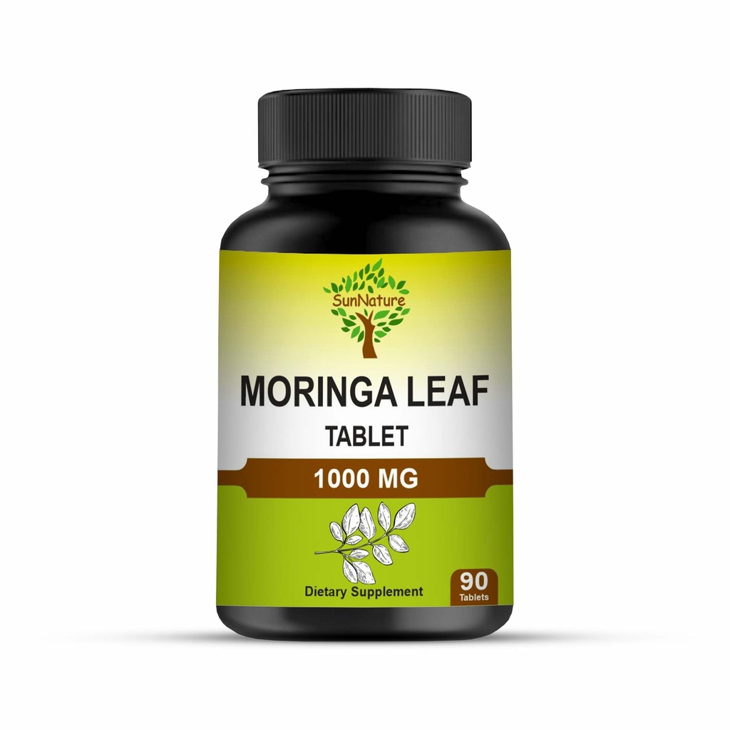 1000 mg Moringa Leaf Tablets | 100% Pure Oleifera Foglia per gli uomini e le donne | Moringa Supplemento per l'energia, Immunity & Joint Health | Non-OGM, Gluten Free | 90 compresse, 45 giorni di alimentazione