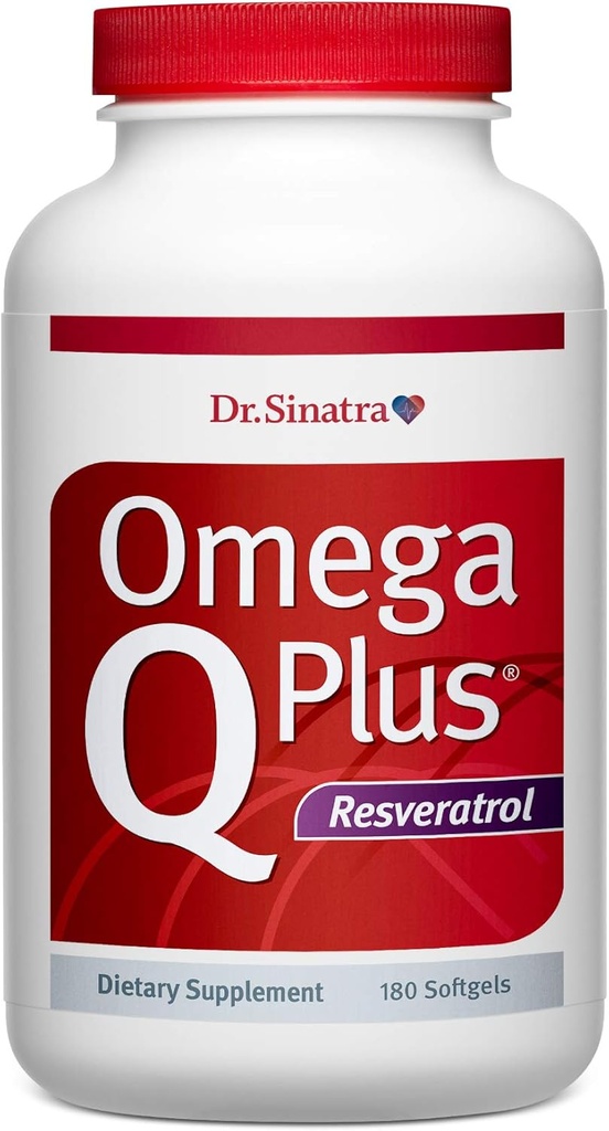 Dr. Sinatra Omega Q Plus Resveratrol - Omega-3 Supplement mit CoQ10 und Resveratrol - Fördert umfassende Herz- und Ganzkörper-Gesundheit, um Sie Alter gut zu helfen (180 Softgels)