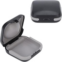 Housse de protection pour appareils auditifs de voyage Hard Small Splashproof 2,16"*2,04"*0,39" Intérieur coussiné pour 2 appareils auditifs, ITE, RIC, CIC (Noir)